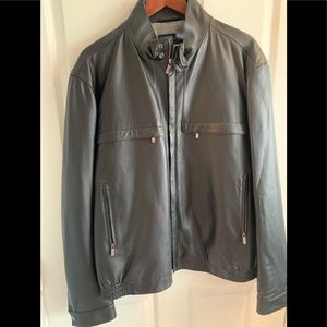 Men’s Zegna Sport Pelle Lined Leather Jacket
